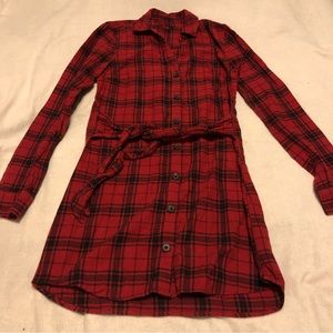 Abercrombie& Fitch mini flannel shirt dress size XS